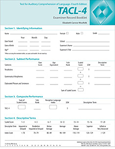 TACL-4: Examiner Record Booklet (25)